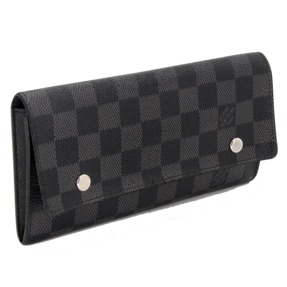 Louis Vuitton Damier Long Gm Graphite Double Snap Portefeuille Wallet LV-W0930P-0383