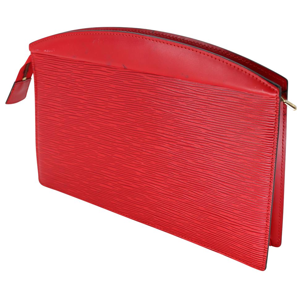 Louis Vuitton Epi Castilia Scarlet Monogram Travel Clutch LV-B0209N-0013