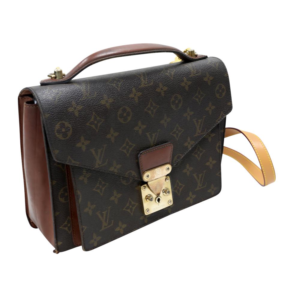 Louis Vuitton Monceau Travel Bag Monogram Canvas Cross Body Bag LV-B0504P-0005