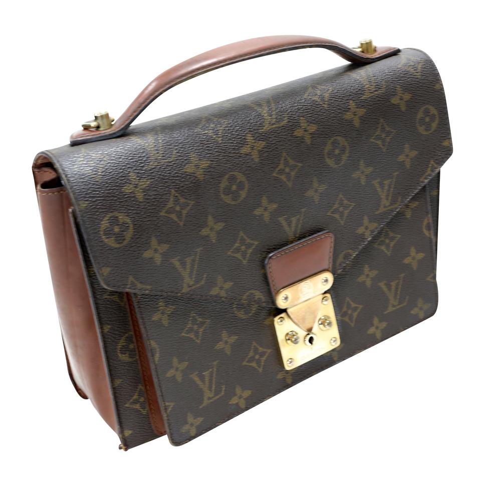 Louis Vuitton Monceau Travel Bag Monogram Canvas Cross Body Bag LV-B0504P-0005