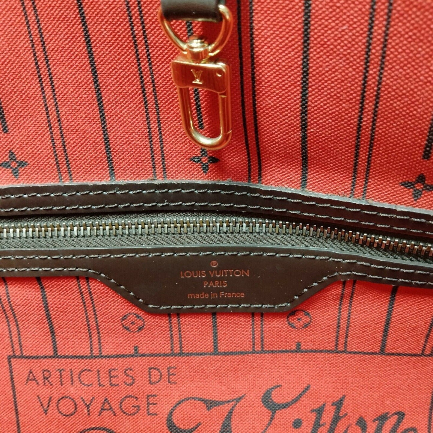 Louis Vuitton Neverfull MM Damier Ebene Tote Bag