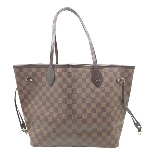 Louis vuitton Neverfull Neo Mm Rose Ballerine Brown Damier Ébène Canvas Tote