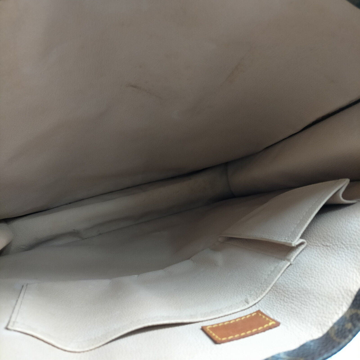 Louis Vuitton Sac Plat Browns Monogram Hand Bag
