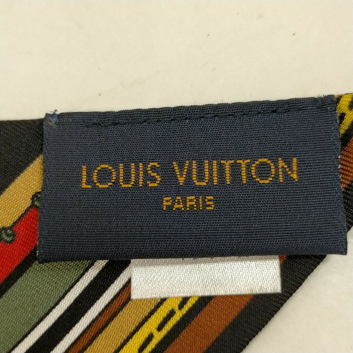 Louis Vuitton Scarf Twilly M71526 Black 100% Silk