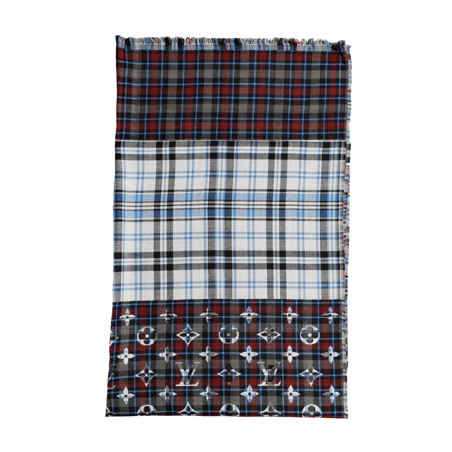 LOUIS VUITTON Louis Vuitton Monogram Plaid Scarf