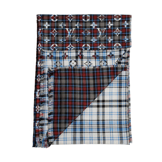 LOUIS VUITTON Louis Vuitton Monogram Plaid Scarf