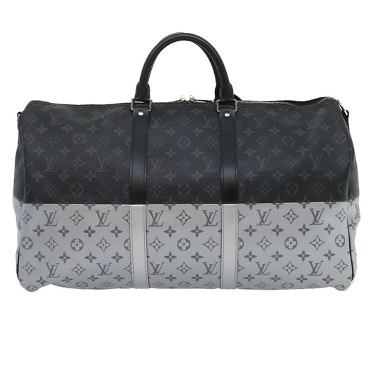 LOUIS VUITTON Eclipse Split Keepall Bandouliere 50 Boston Bag M43817 Auth lt450A