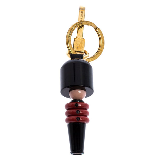 Burberry Black and Red Royal Guard Gold Tone Bag Charm