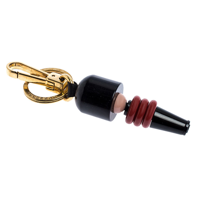 Burberry Black and Red Royal Guard Gold Tone Bag Charm