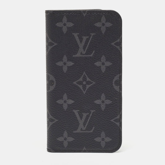 LOUIS VUITTON Monogram Eclipse Canvas iPhone X Folio Case