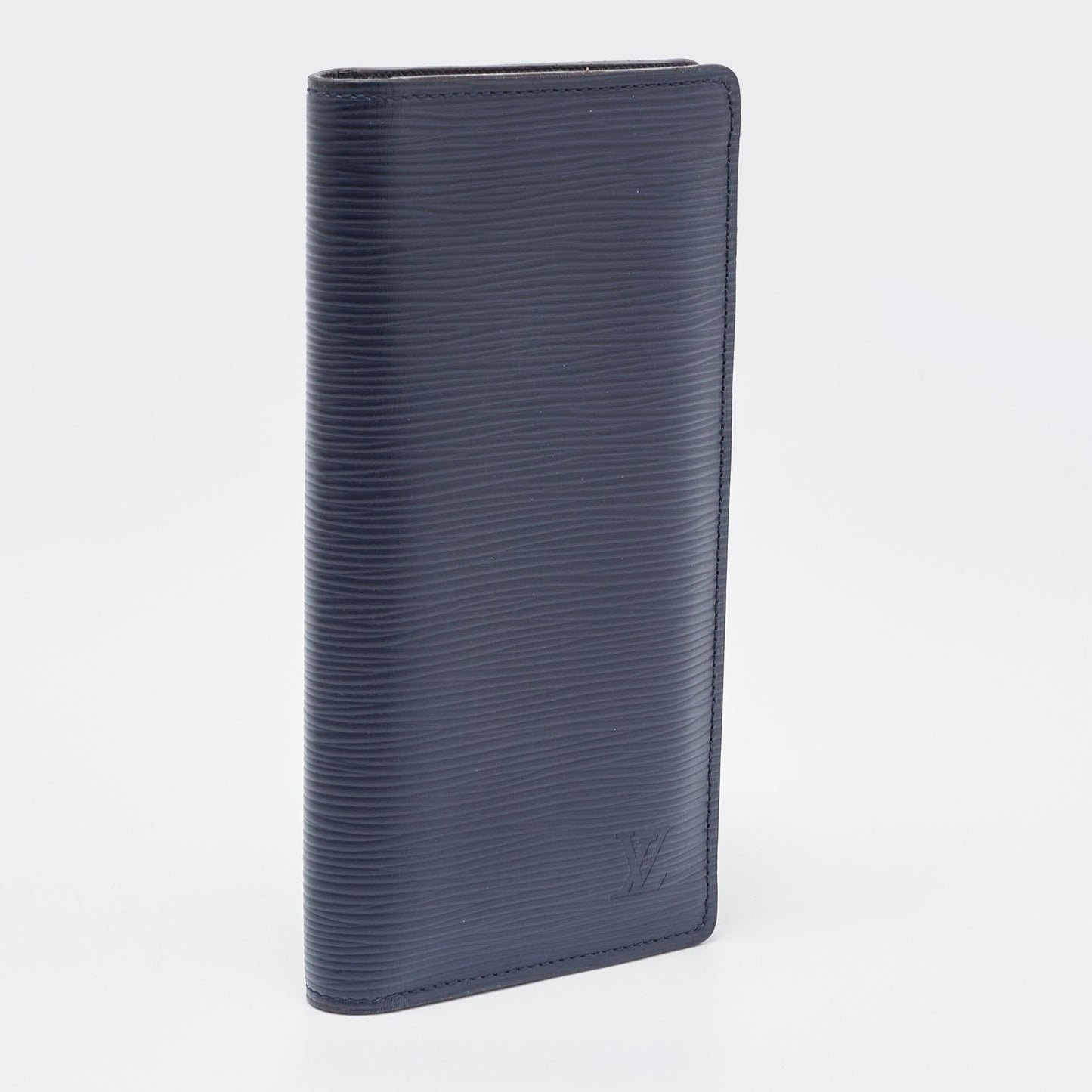 LOUIS VUITTON Navy Blue Epi Leather Brazza Wallet