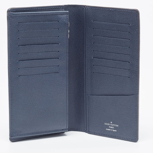 LOUIS VUITTON Navy Blue Epi Leather Brazza Wallet