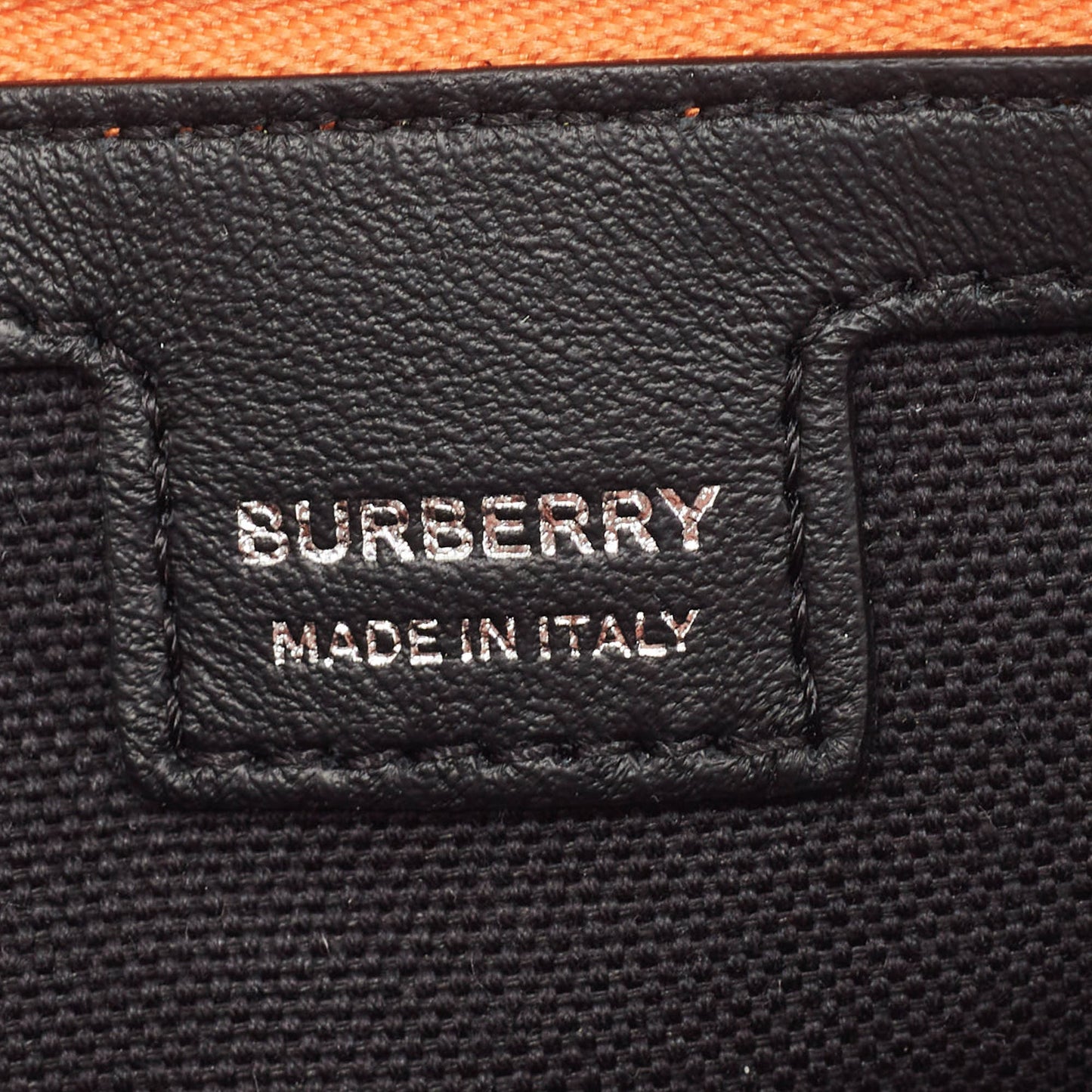 BURBERRY Orange/Black Leather Mini Double Olympia Bag