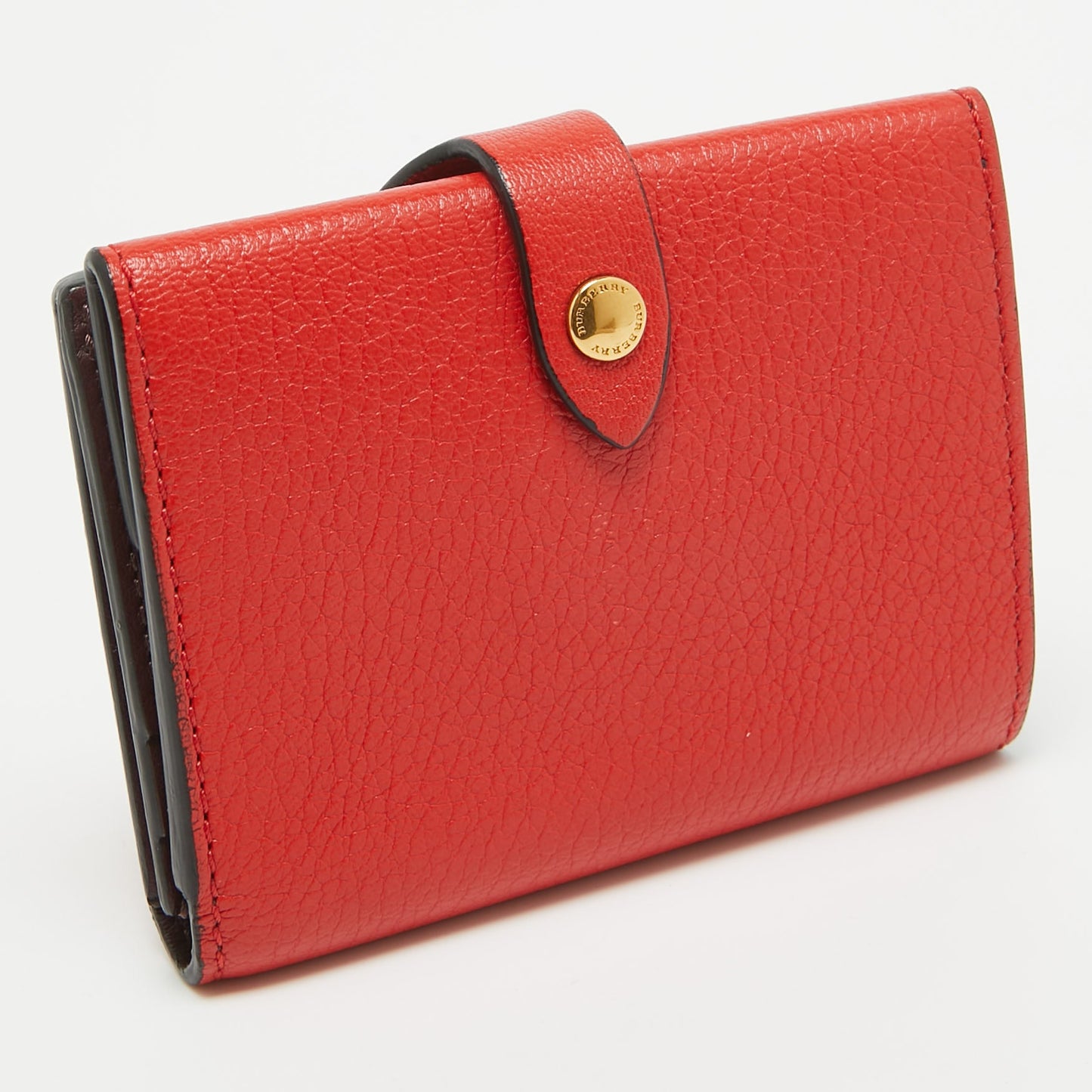 BURBERRY Red Leather Harlow Compact Wallet