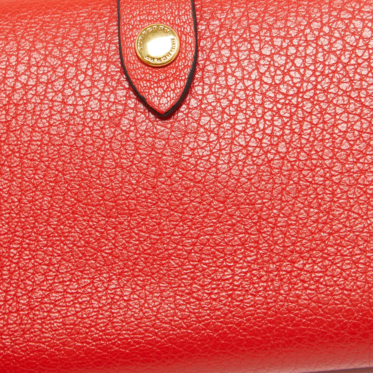 BURBERRY Red Leather Harlow Compact Wallet