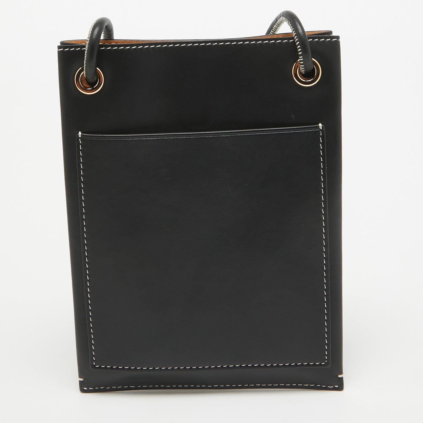 BURBERRY Black Leather Small Rivet Crossbody Bag