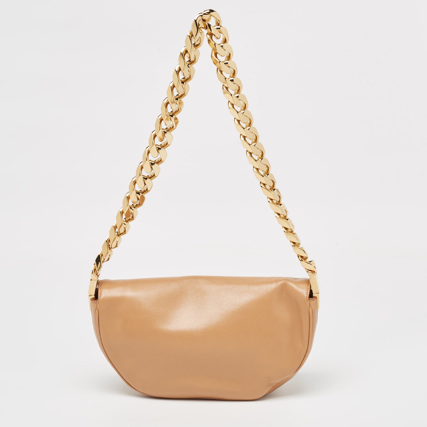 BURBERRY Beige Soft Leather Small Olympia Bag