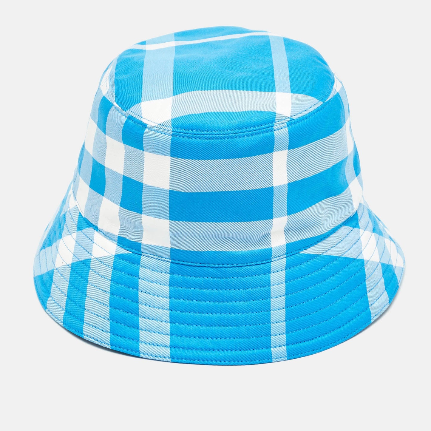 BURBERRY Cotton Checked Bucket Hat M