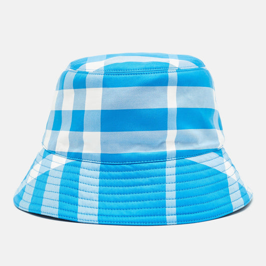 BURBERRY Cotton Checked Bucket Hat M