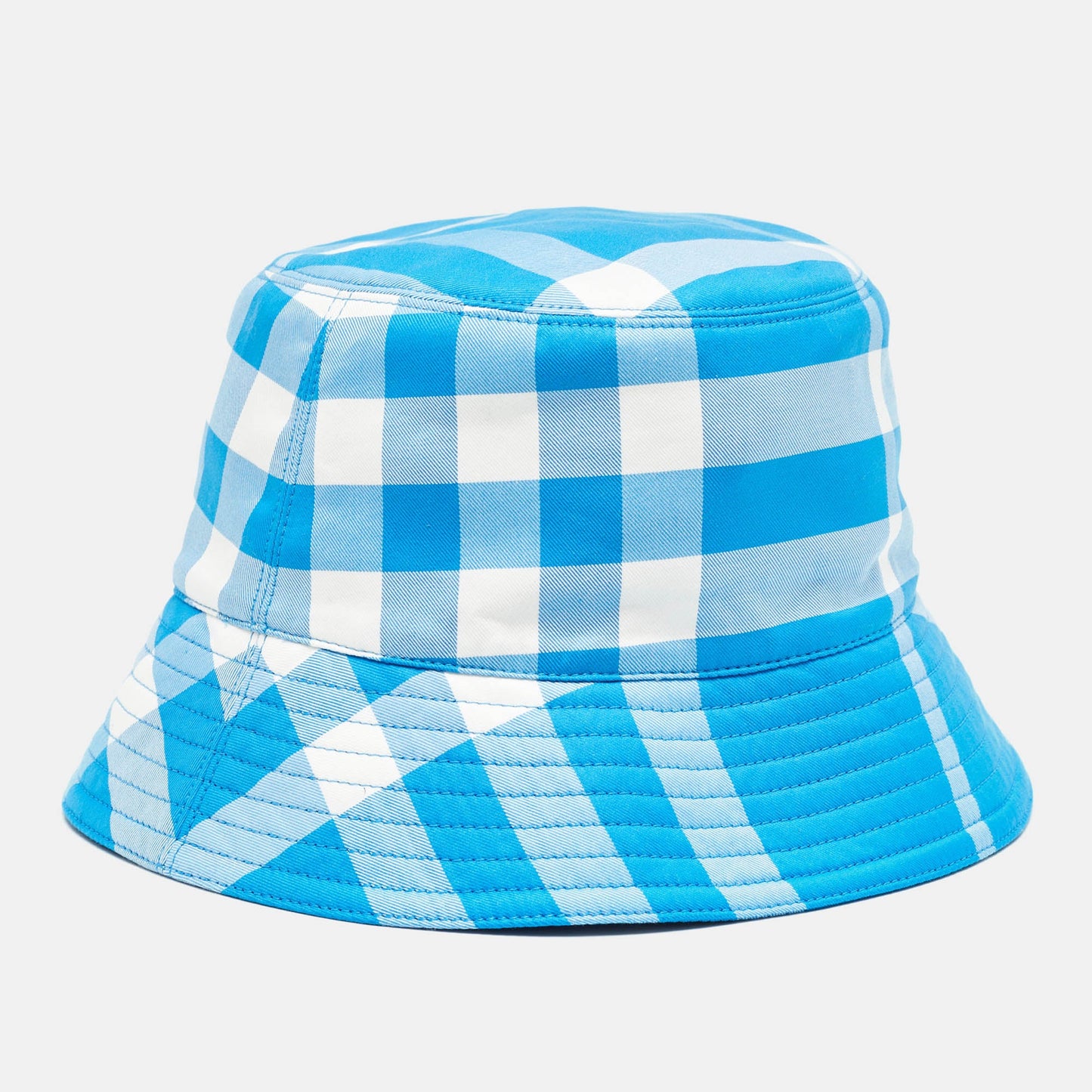 BURBERRY Cotton Checked Bucket Hat M