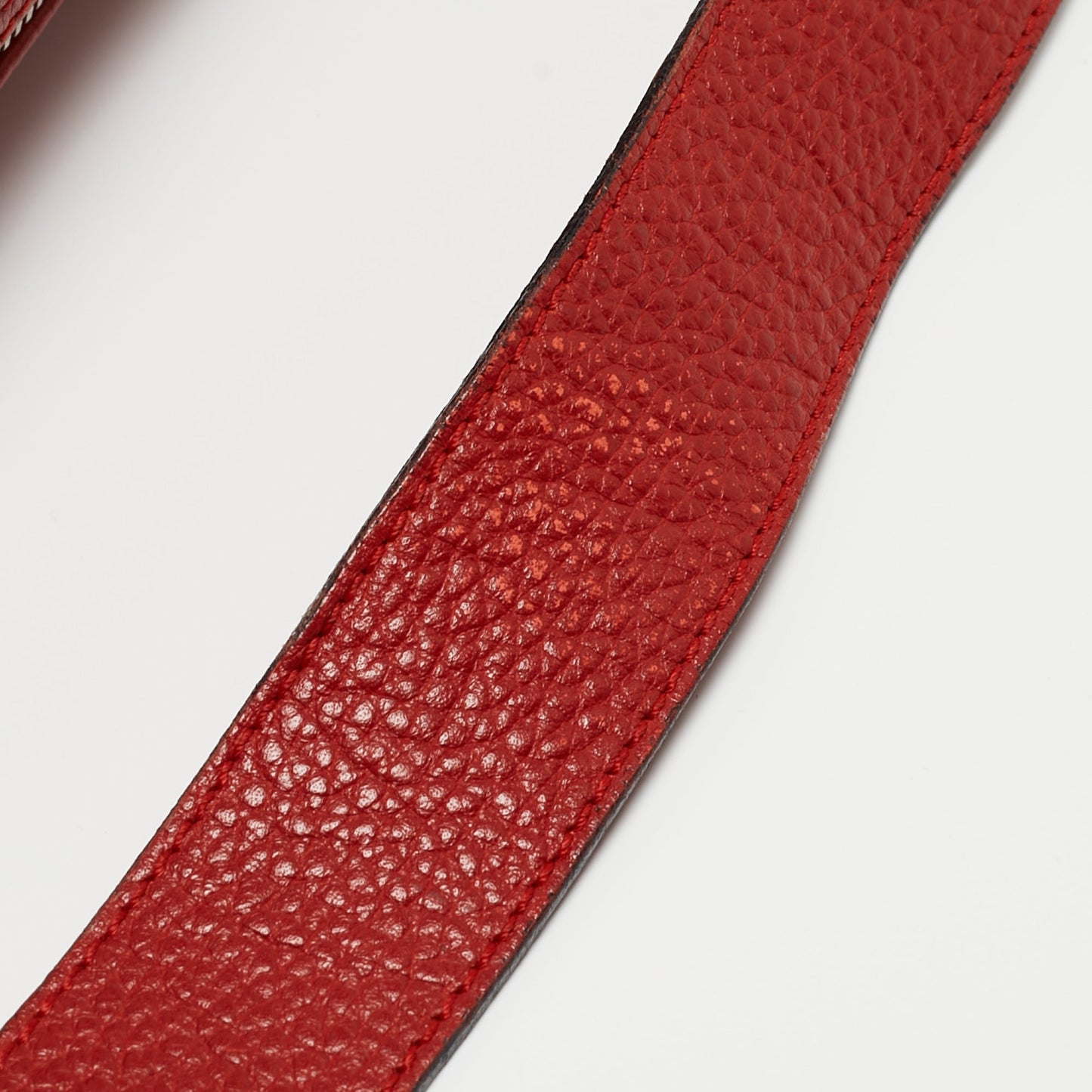 BURBERRY Red Leather Barrel Bag