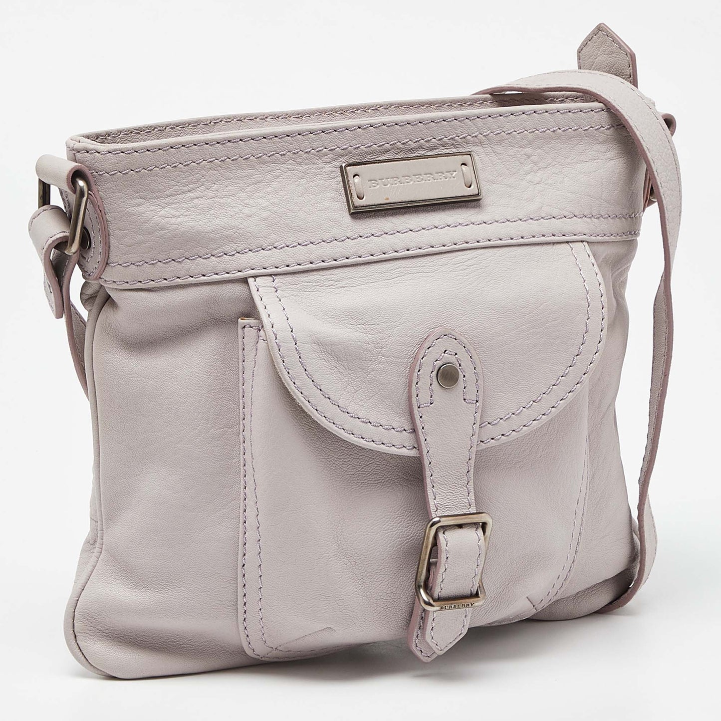 BURBERRY Lavender Leather Crossbody Bag w/Wallet