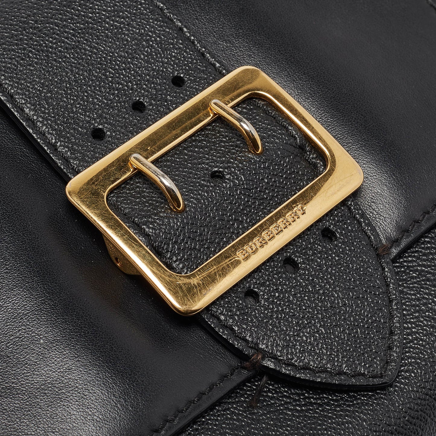 BURBERRY Black Leather Small Medley Crossbody Bag