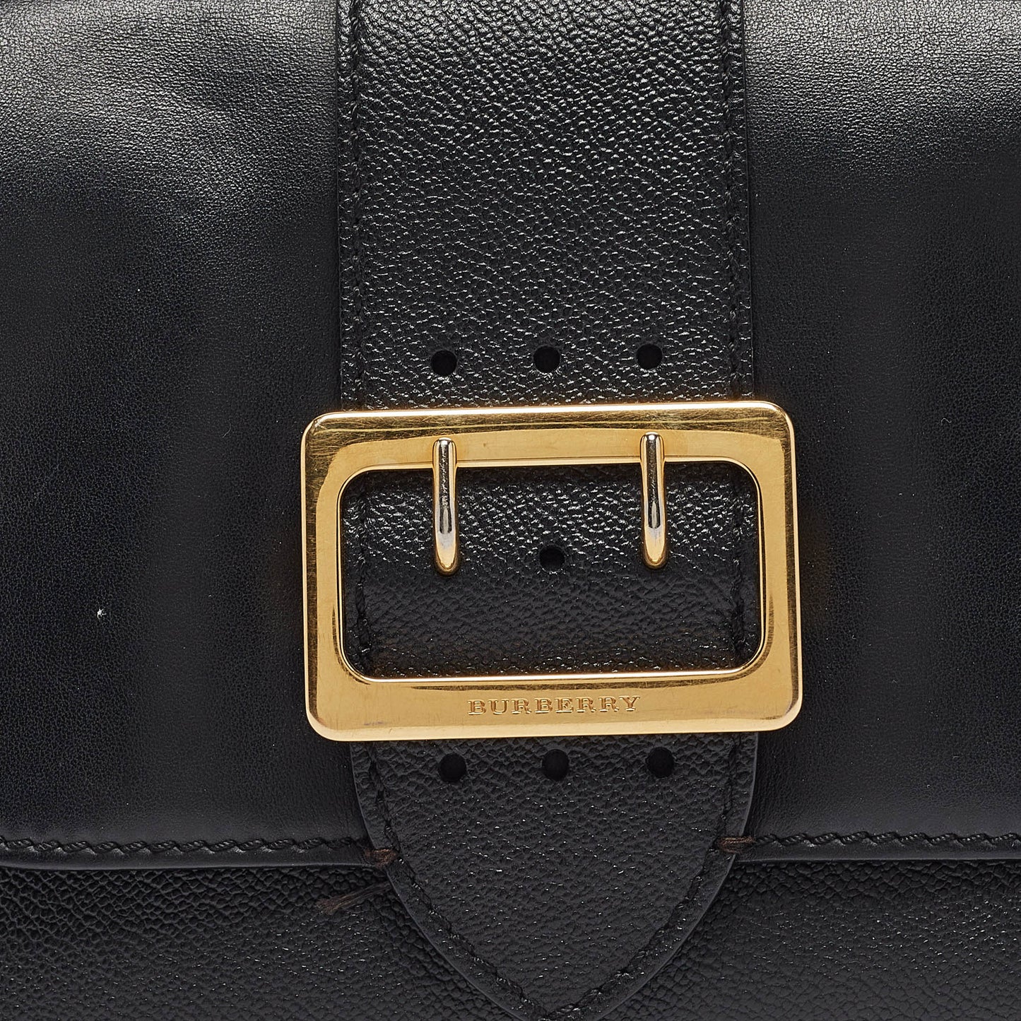 BURBERRY Black Leather Small Medley Crossbody Bag