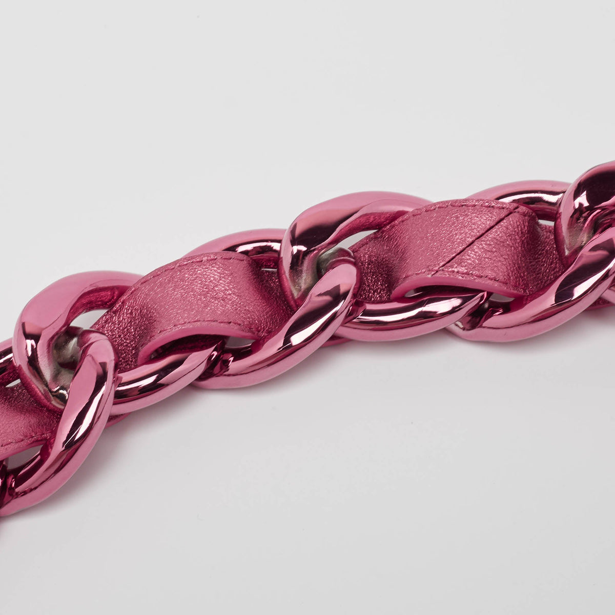 CHANEL Metallic Pink Quilted Leather Mini Flap Bag