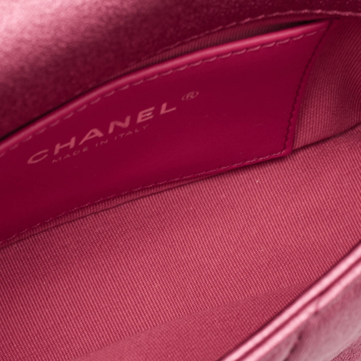 Top Quality Chanel Metallic Pink Quilted Leather Mini New Bag