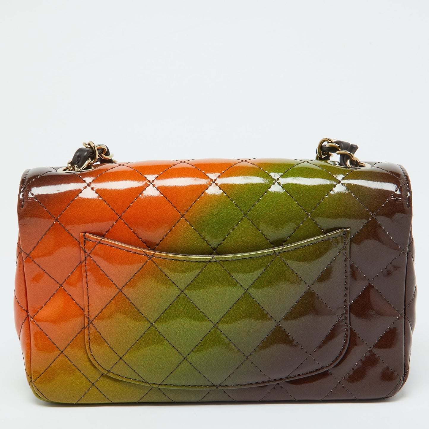 Top Quality Chanel Multicolor Quilted Patent Leather Mini Rectangle Classic New Shoulder Bag