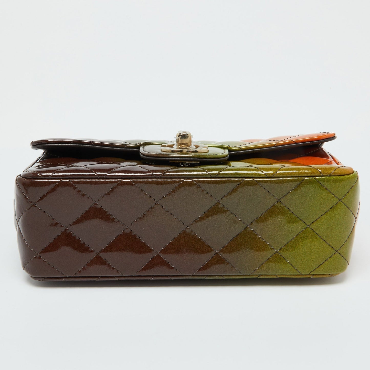 Top Quality Chanel Multicolor Quilted Patent Leather Mini Rectangle Classic New Shoulder Bag