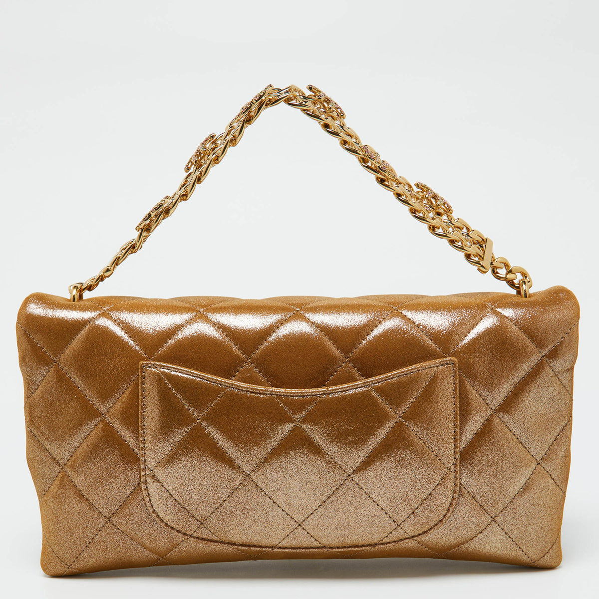 Top Quality Chanel Gold Iridescent Quilted Leather New Chain Bag