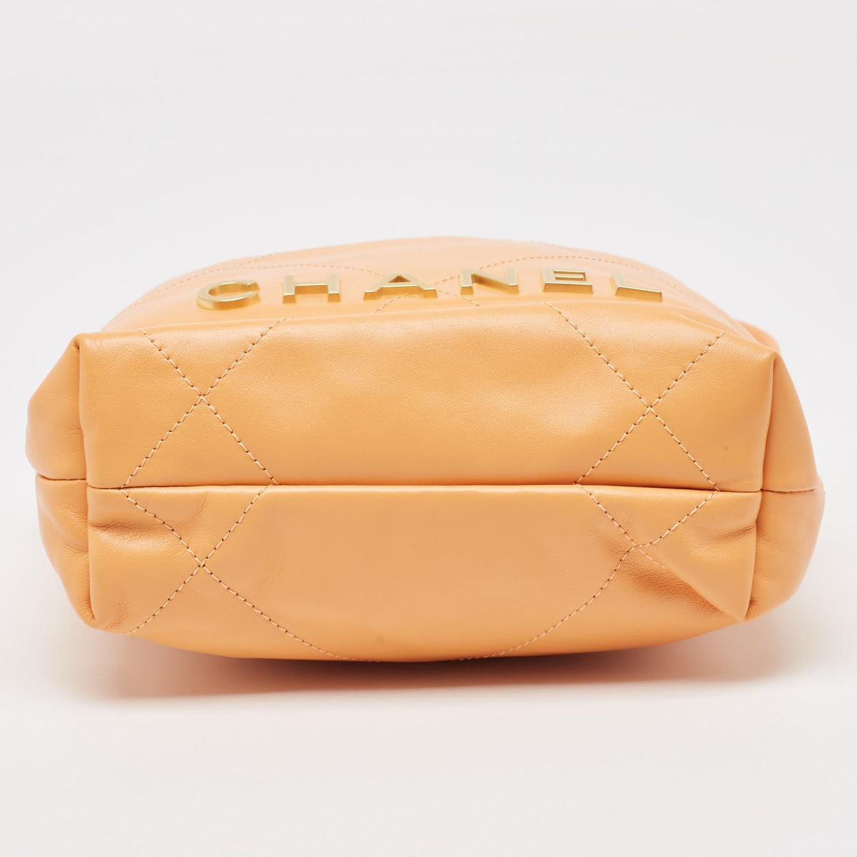 Top Quality Chanel Orange Quilted Leather Mini 22 Chain Bag