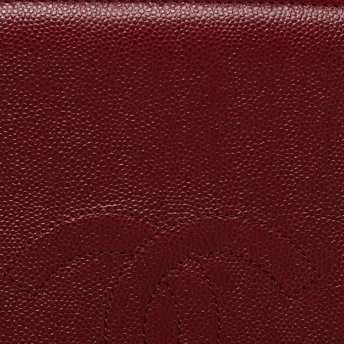 CHANEL Red Caviar Leather CC Frame Bag