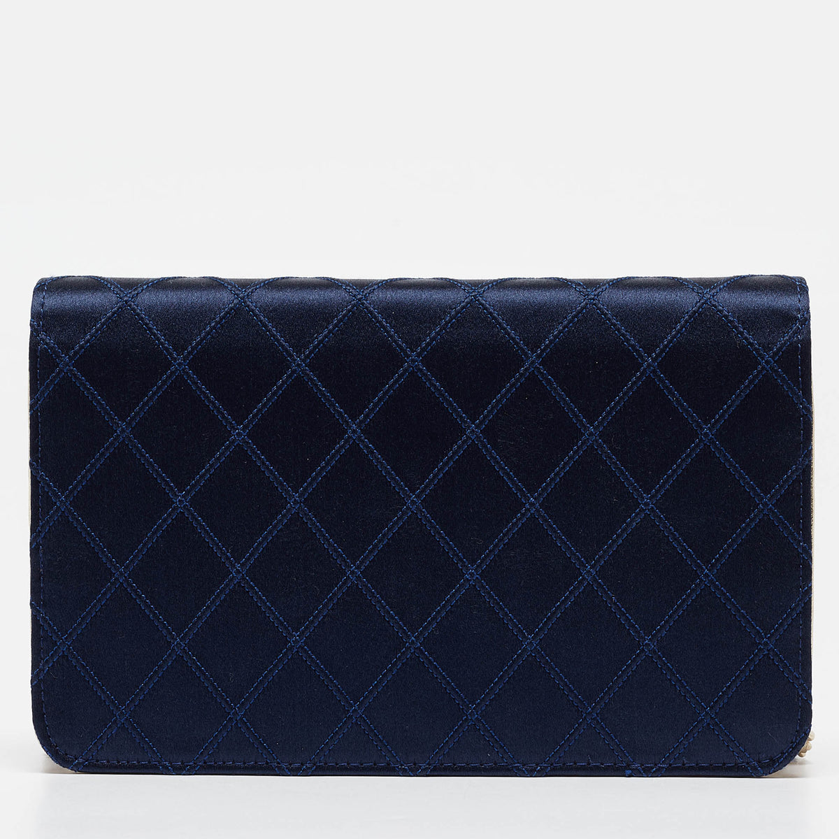 CHANEL Navy Blue Quilted Wild Stitch Classic WOC Bag