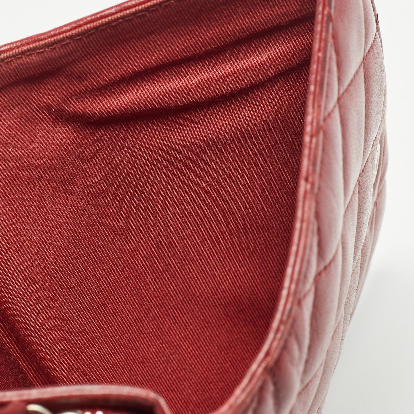 CHANEL Red Quilted Leather CC French Wallet