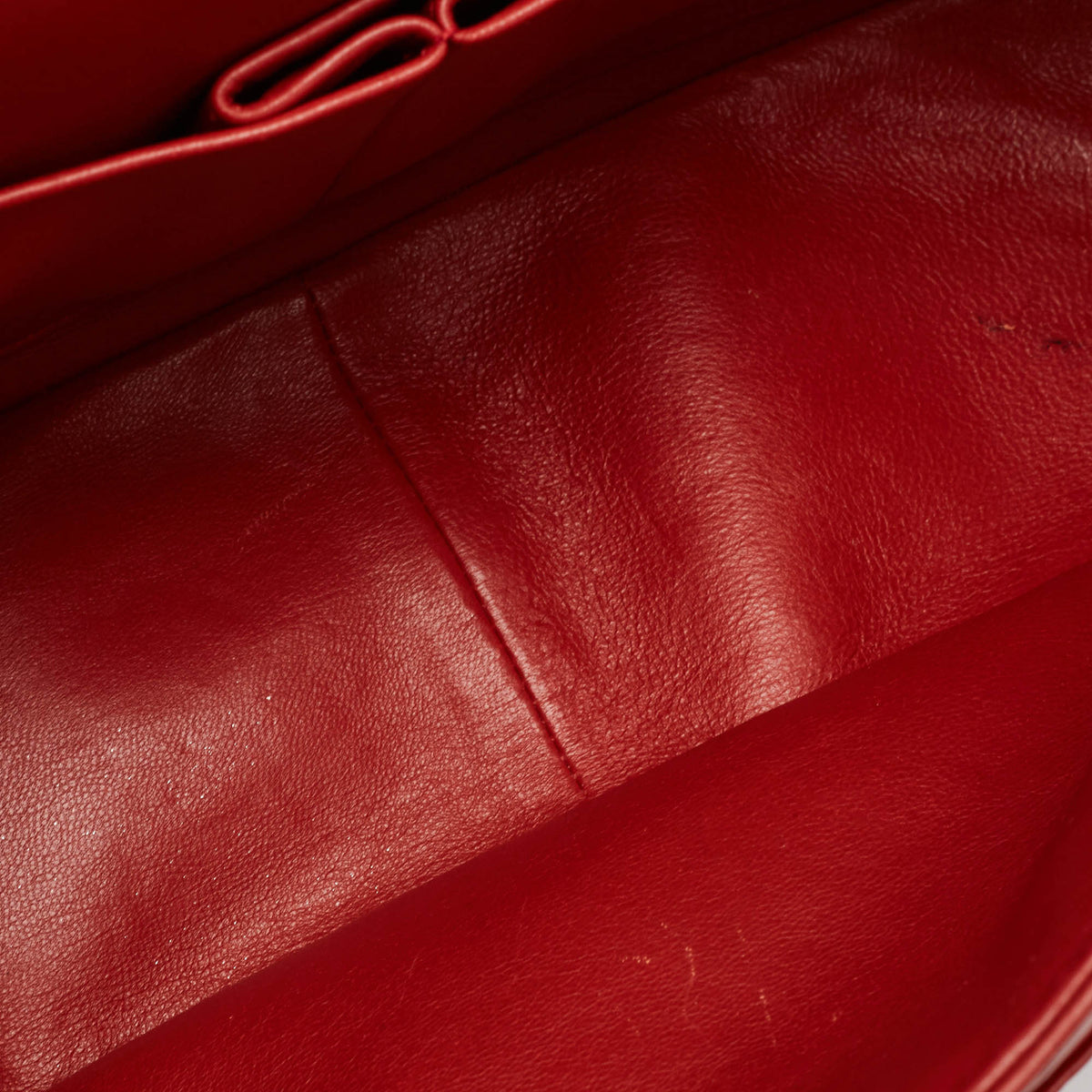 CHANEL Red Quilted Aged Leather Reissue 2.55 Classic 227 Flap Bag
