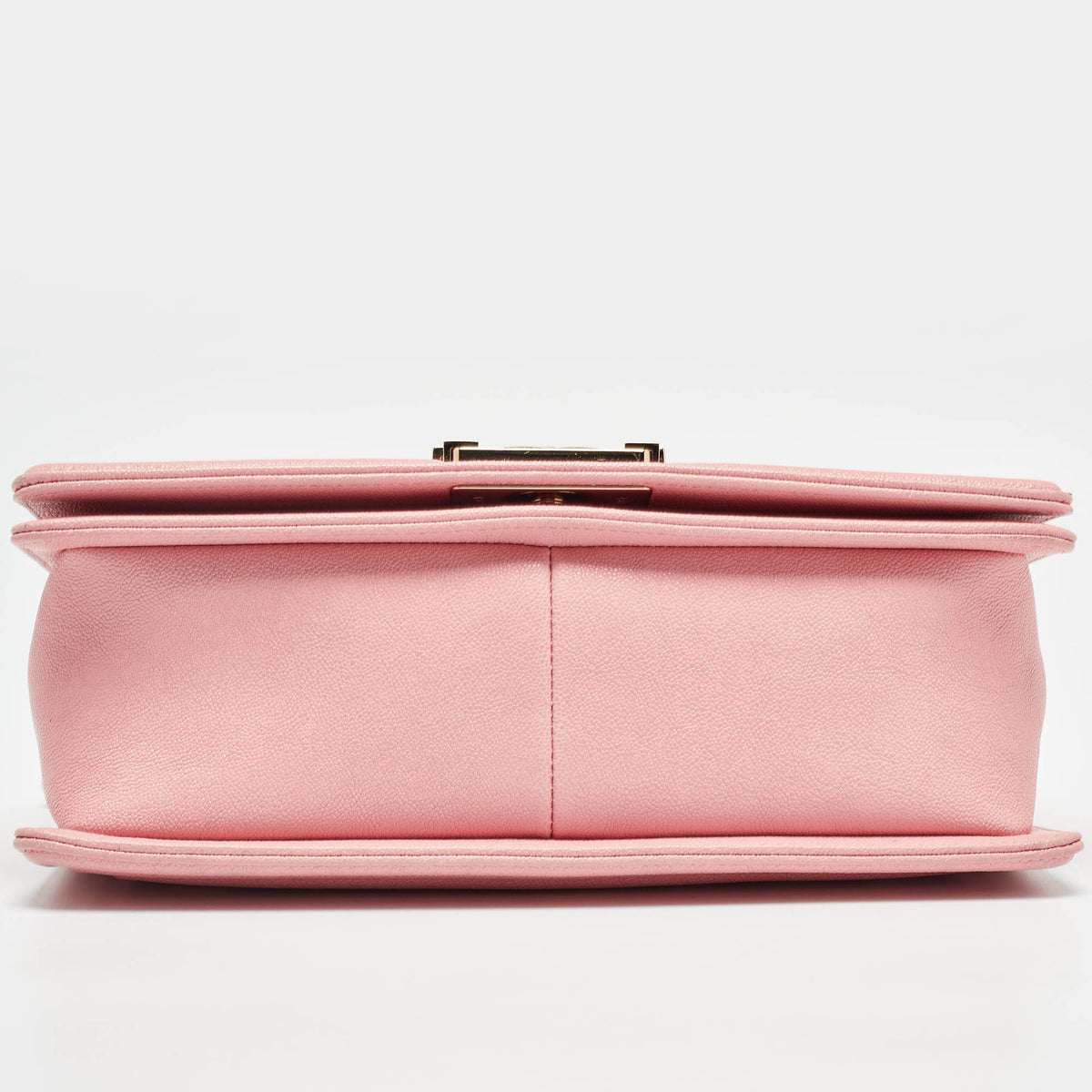 CHANEL Pink Chevron Caviar Leather Medium Boy Flap Bag