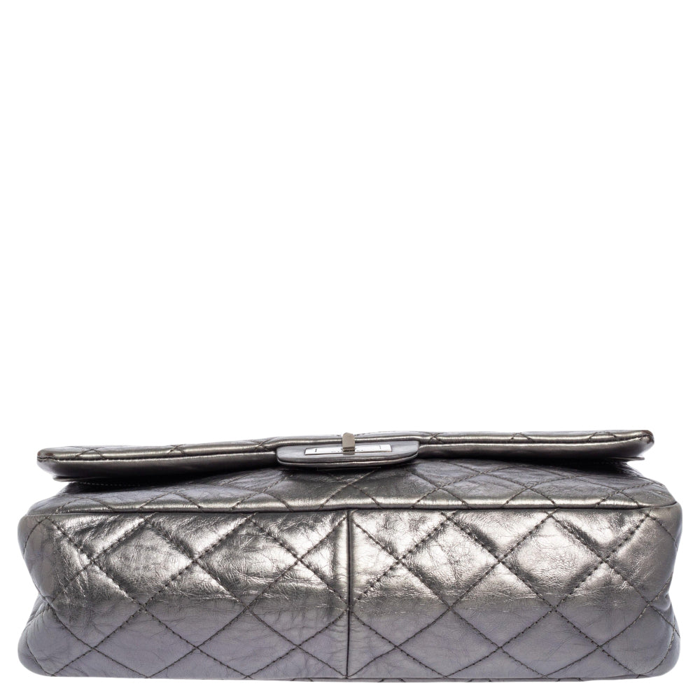 Chanel Metallic Quilted Aged Leather Reissue 2.55 Classic 227 Flap Bag