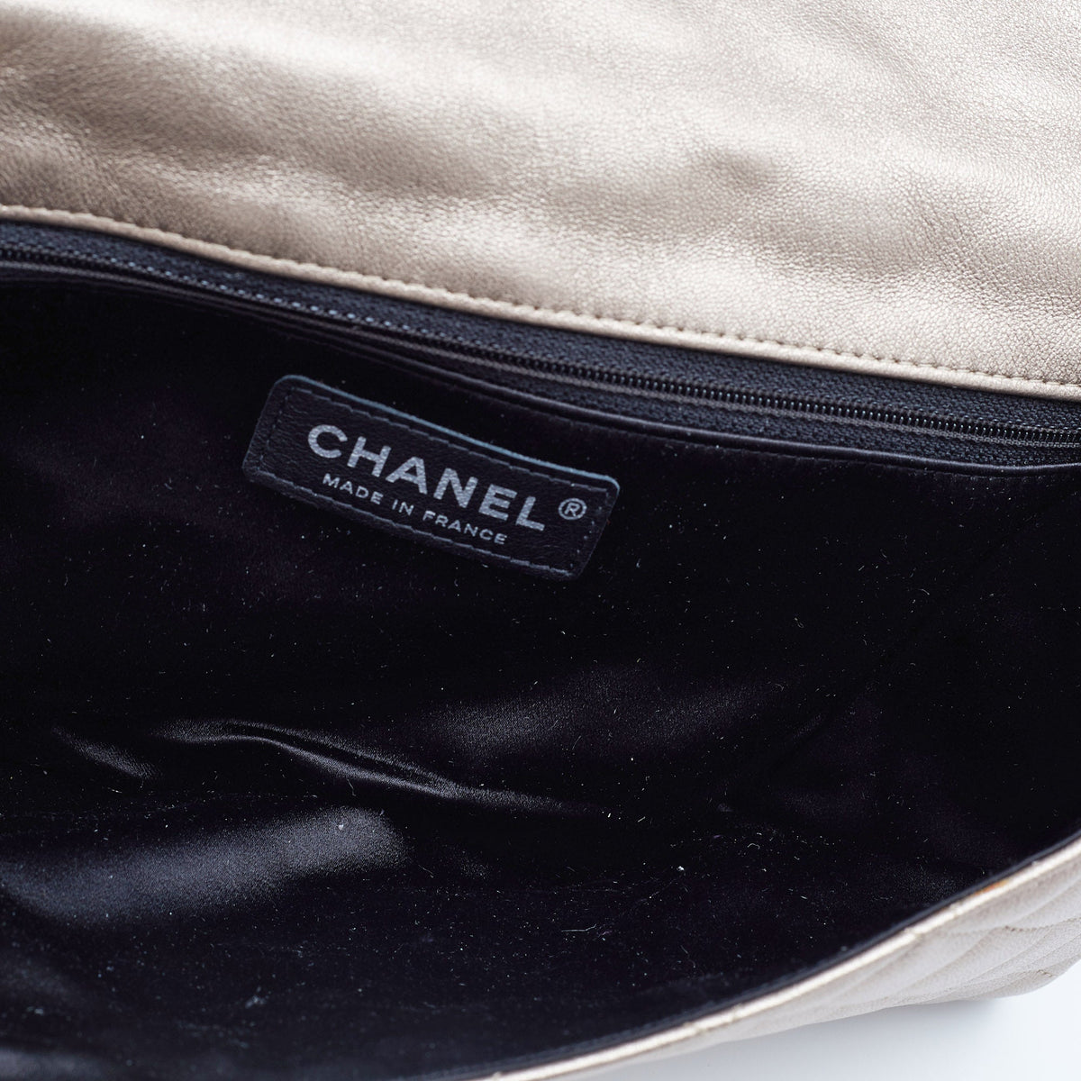 Chanel Metallic Quilted Leather Butterfly Chain Clutch
