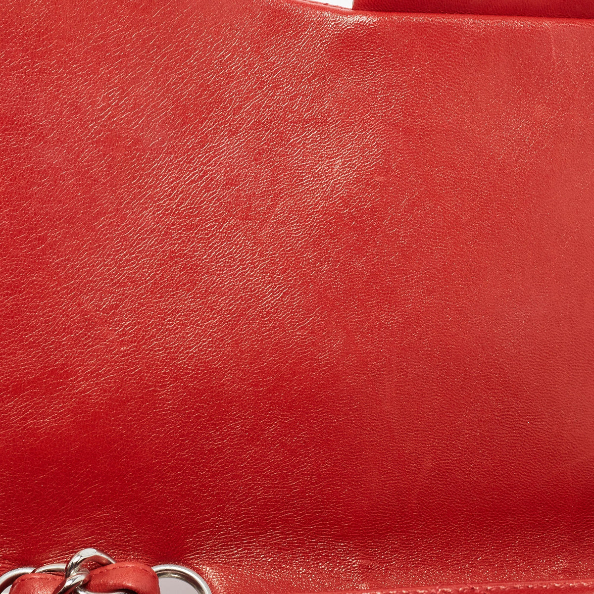 CHANEL Red Quilted Leather Jumbo Classic Double Flap Bag
