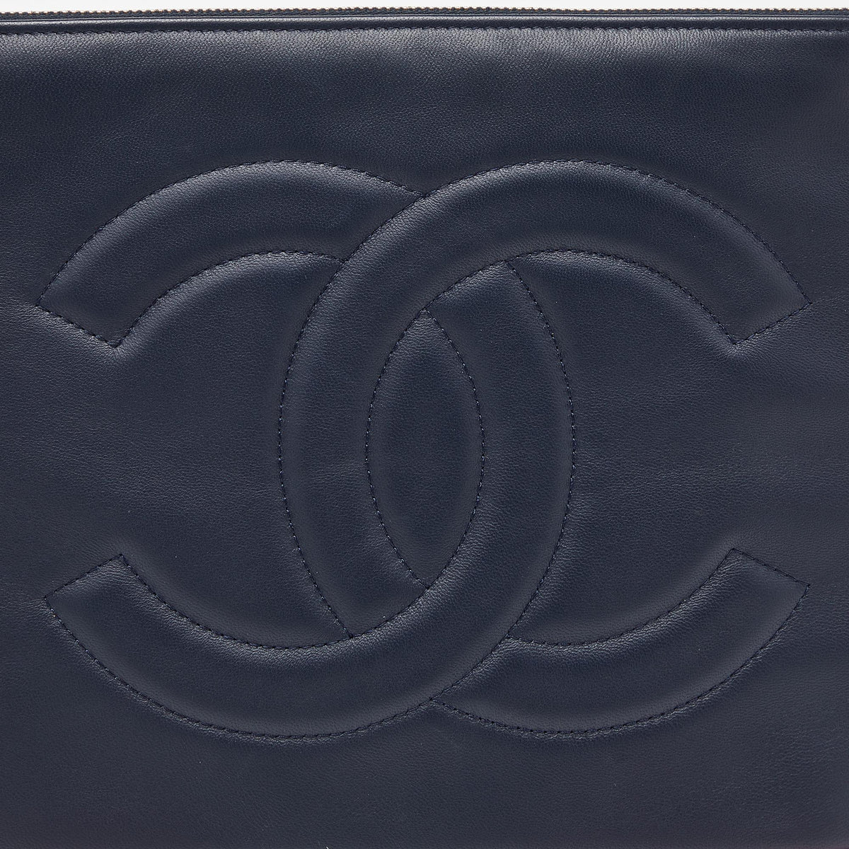 CHANEL Multicolor Leather CC Patchwork O-Case Clutch