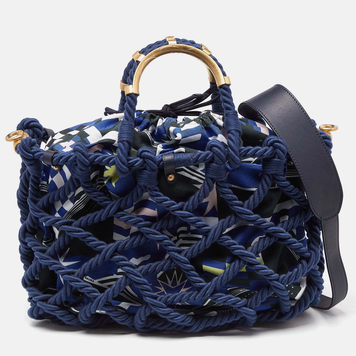 CHANEL Multicolor Cotton Rope Large Shopper Tote