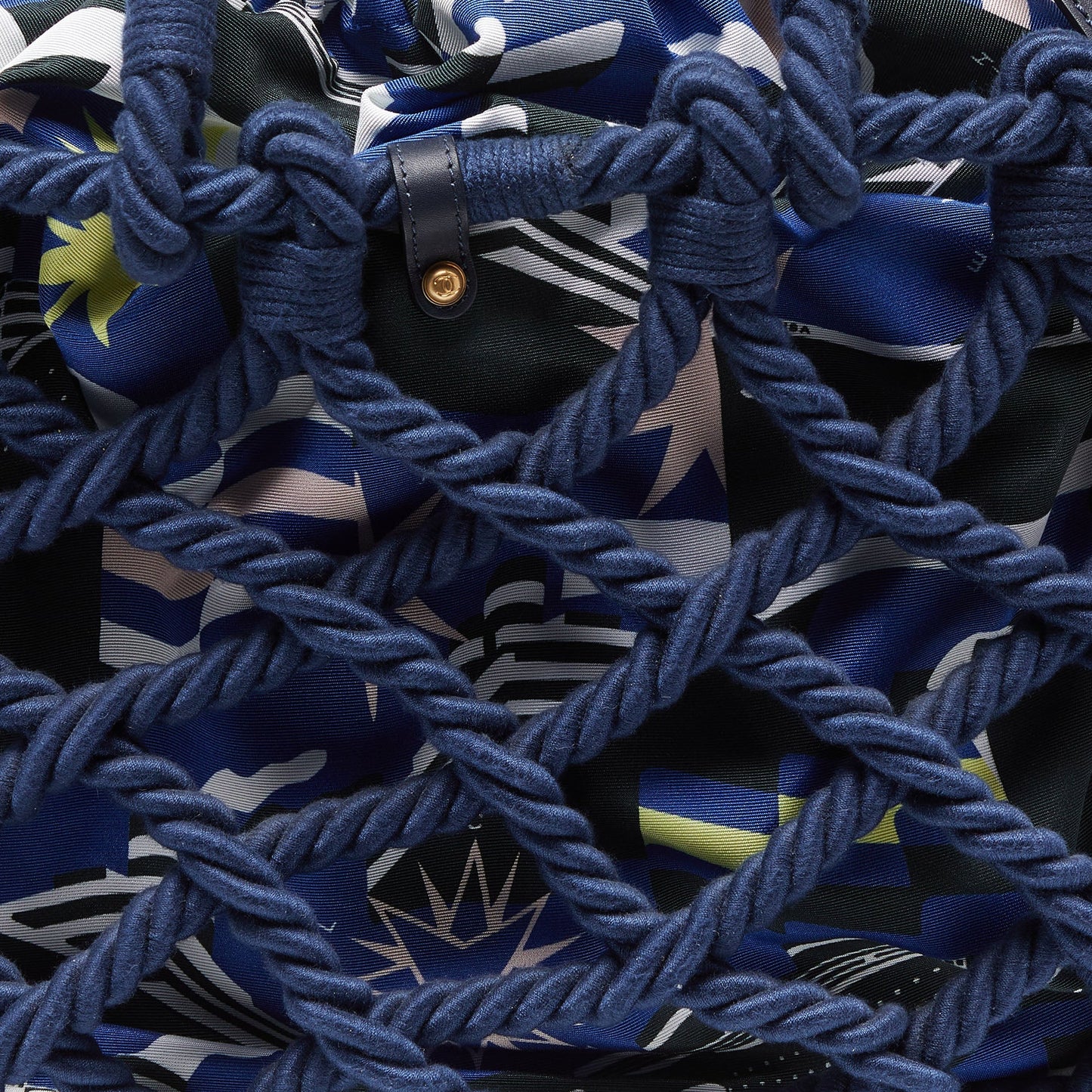 CHANEL Multicolor Cotton Rope Large Shopper Tote