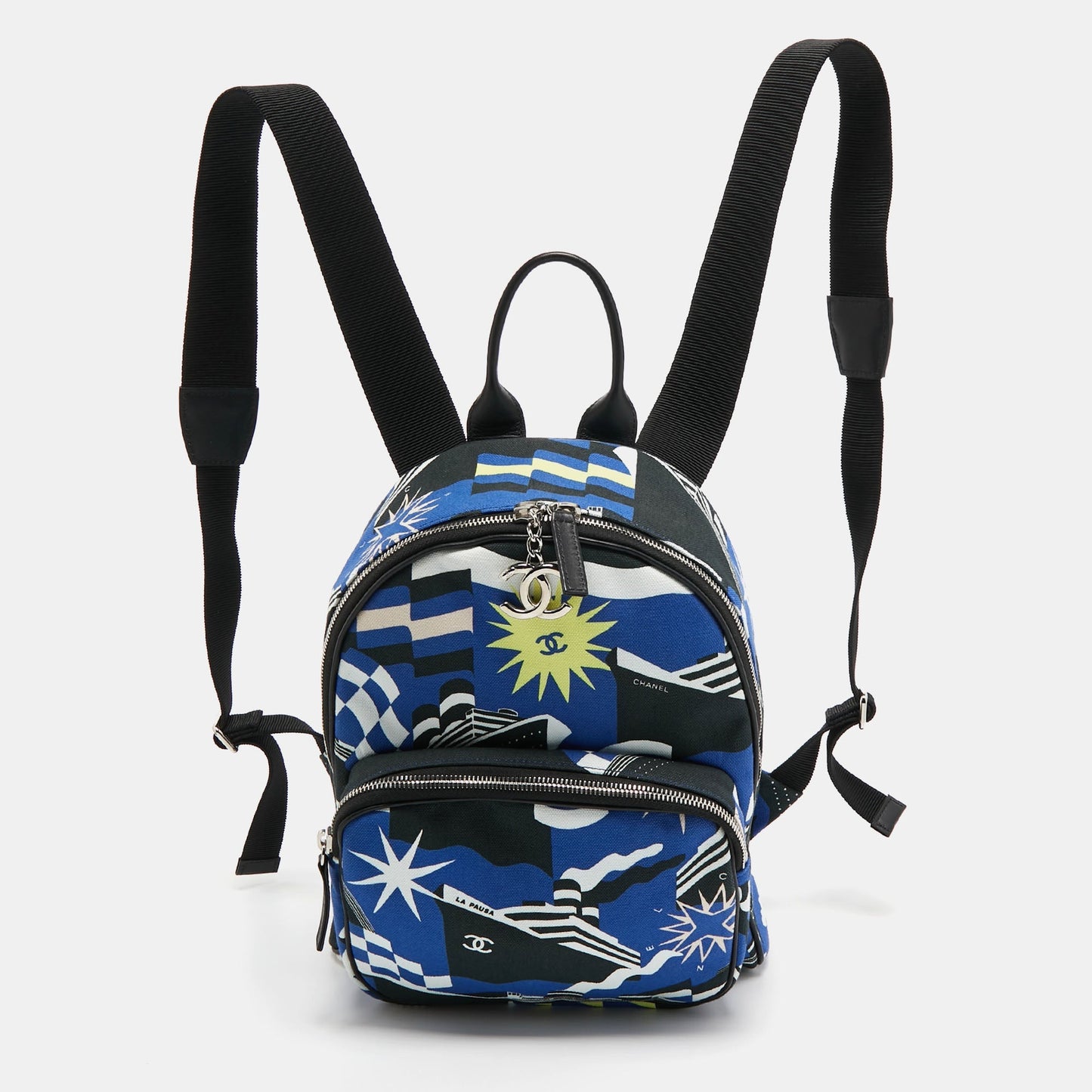 CHANEL Multicolor Printed Canvas La Pausa Bay Backpack