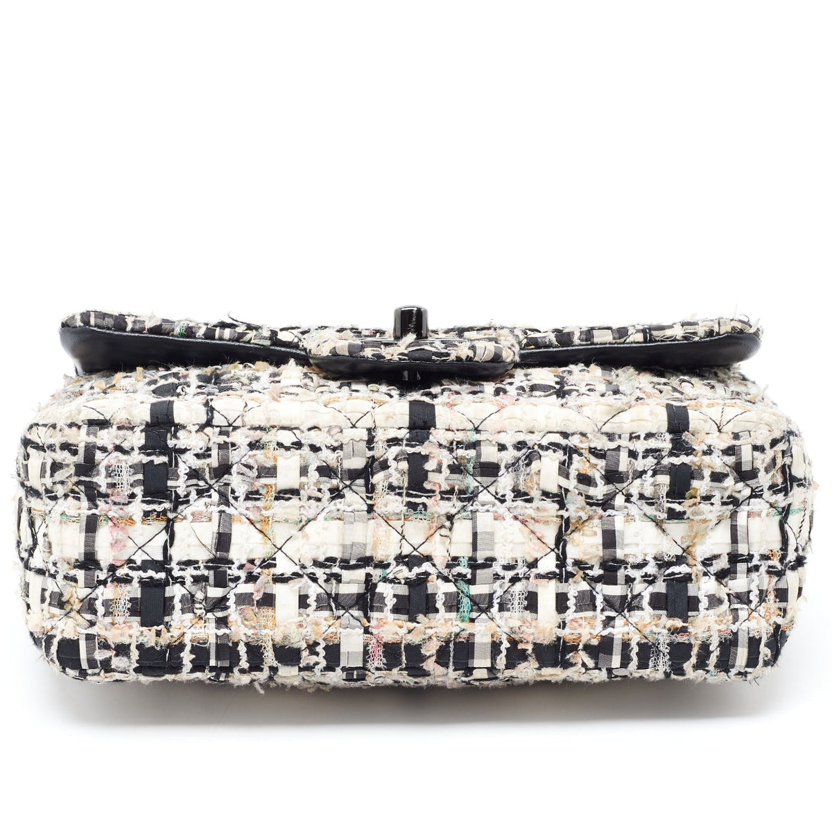 CHANEL Multicolor Tweed New Mini Classic Single Flap Bag