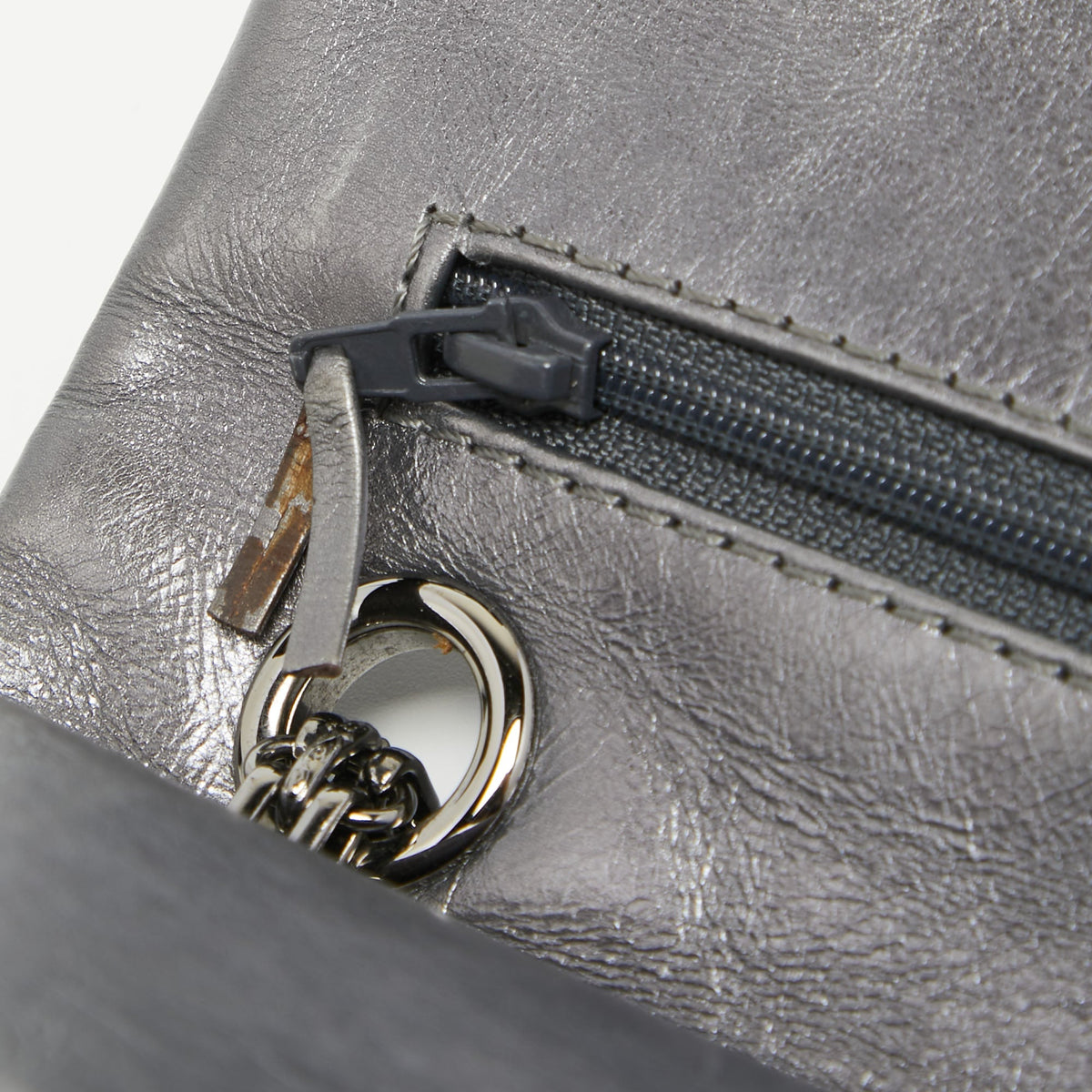 CHANEL Metallic Grey Quilted Leather 226 Reissue 2.55 Flap Bag