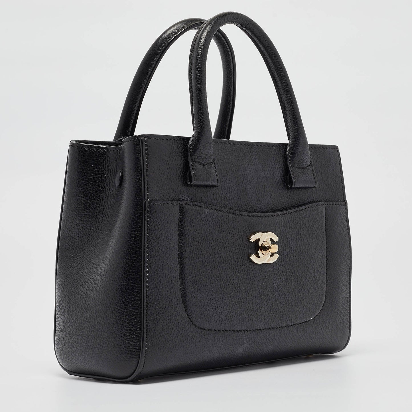 CHANEL Black Leather Mini Neo Executive Tote