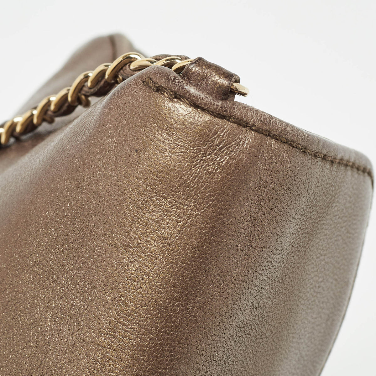 CHANEL Olive Green Quilted Leather Reissue Lock Chain Clutch